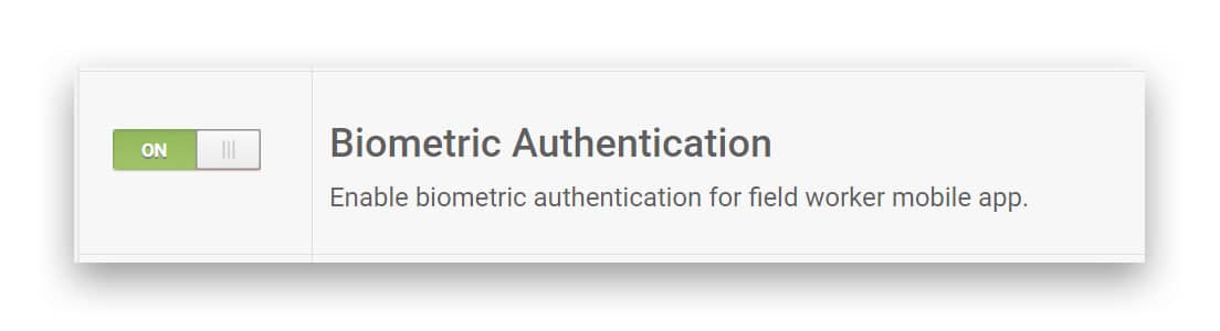 AlayaCare Mobile App – Biometric Authentication setting
