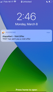 AlayaCare Mobile App Mockup