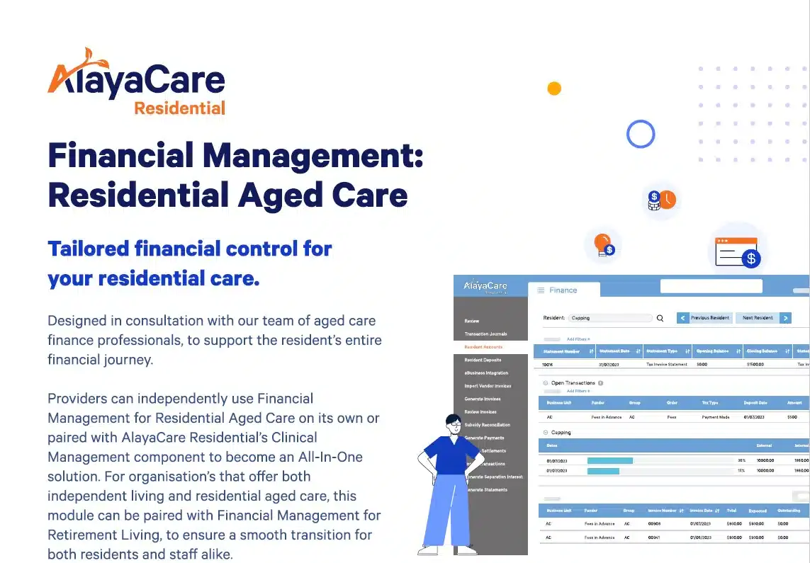AlayaCare Residential: Financial Management for Residential Aged Care